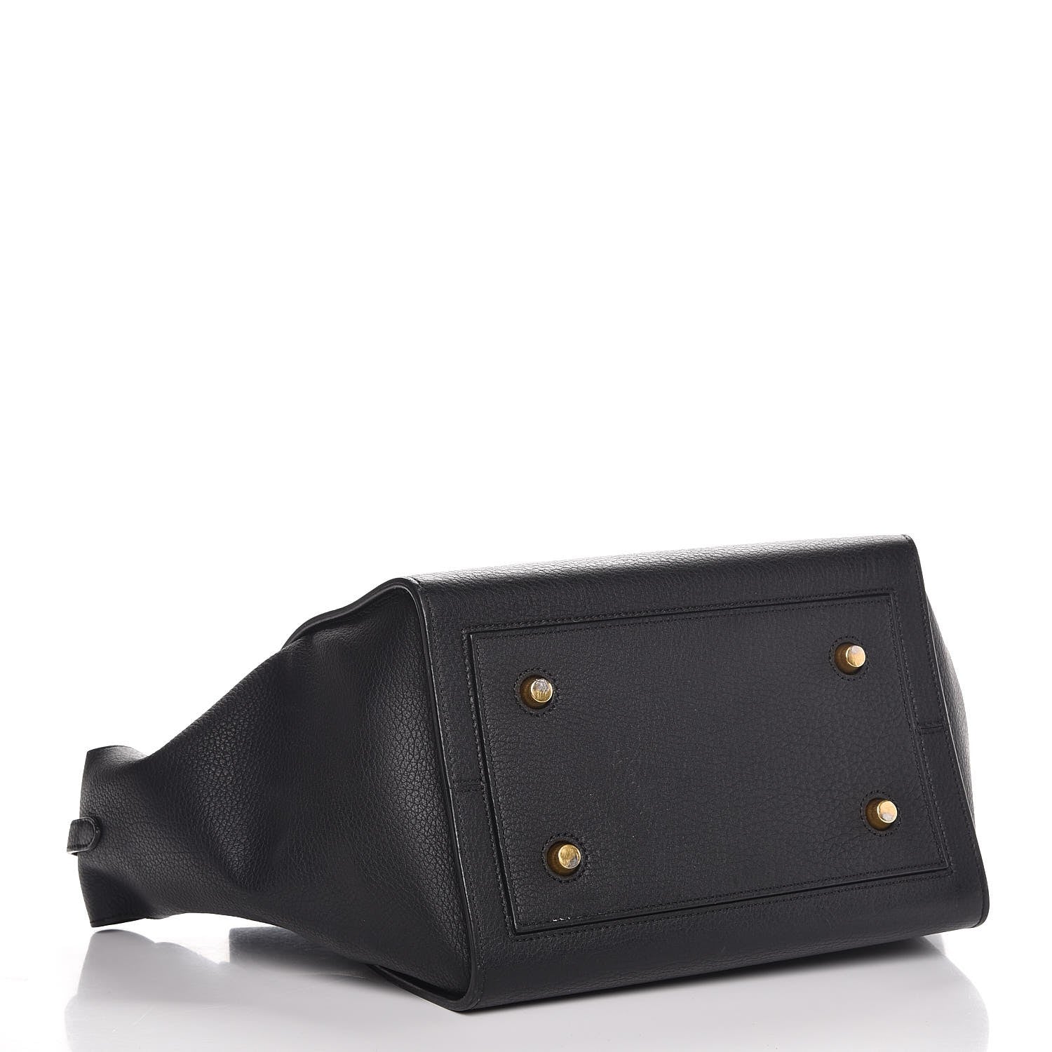 Celine Crisped Calfskin Mini Tie Knot Tote Black 4 of 9