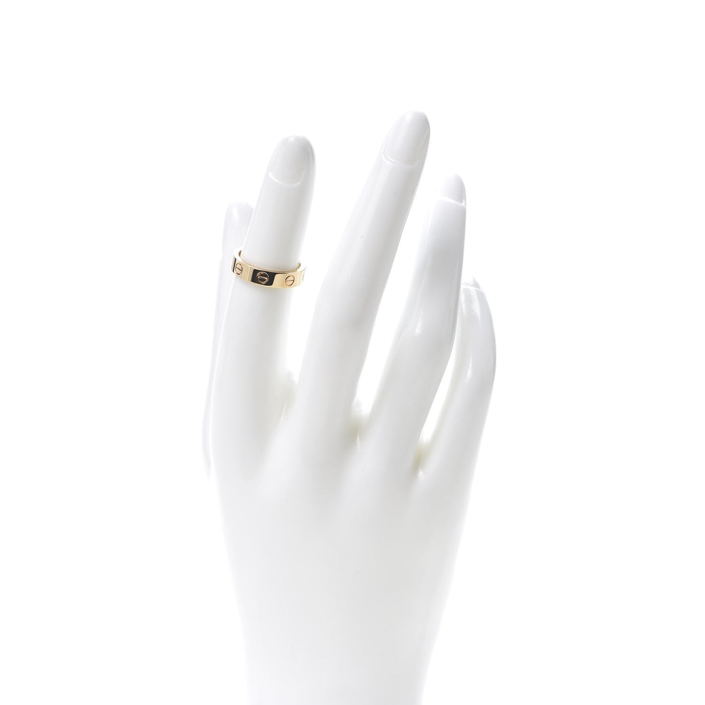 18K Yellow Gold Diamond 4mm LOVE Wedding Band Ring 48 4.5