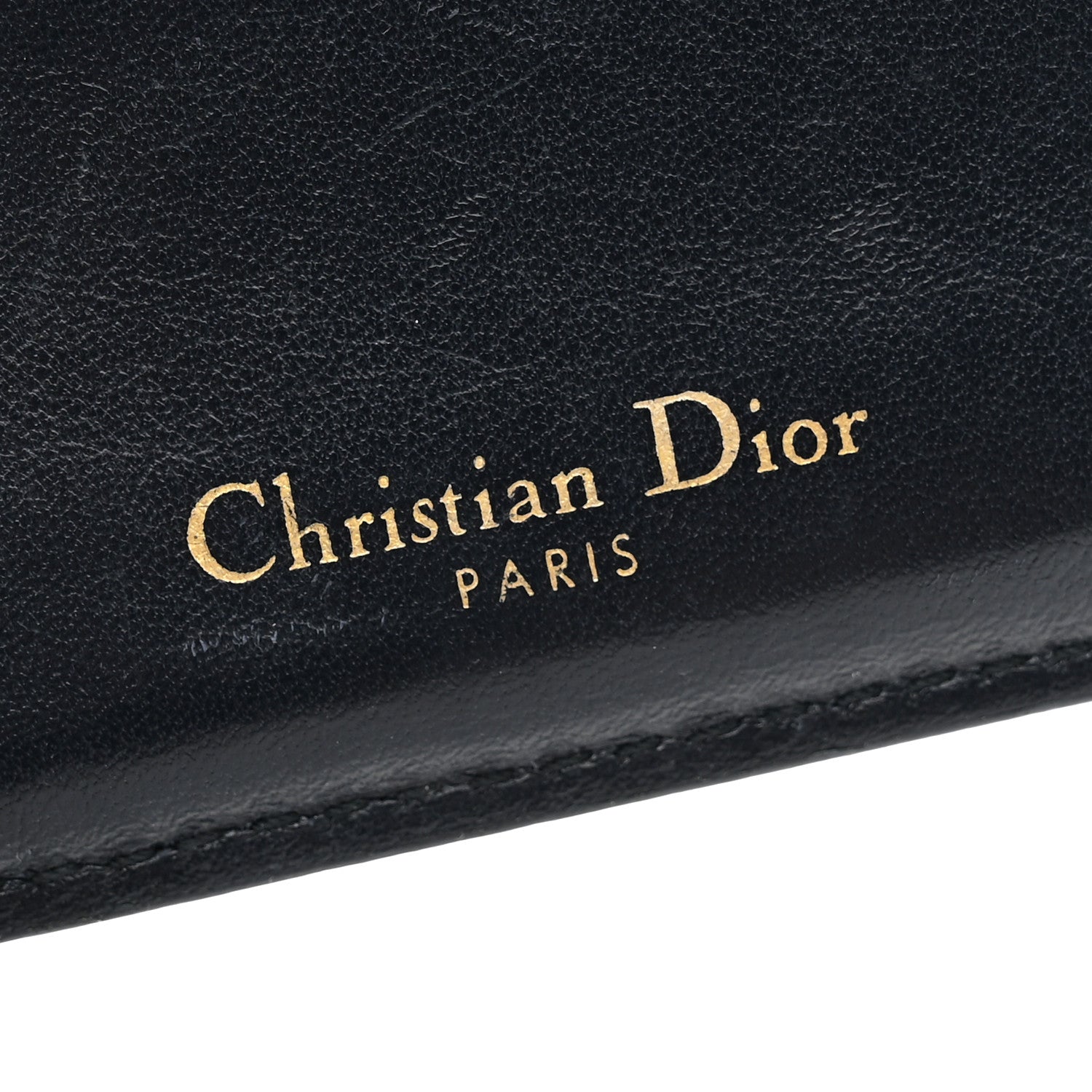 Christian Dior Oblique Calfskin Card Holder Black 6 of 7