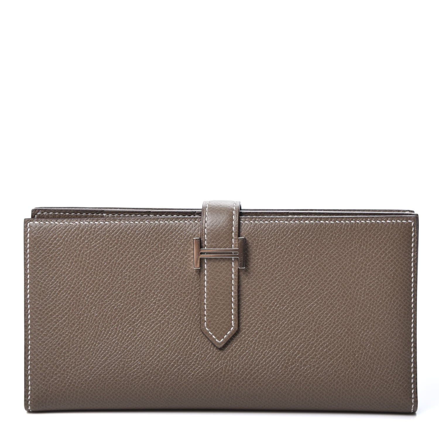 Hermes Epsom Bearn Gusset Wallet Etoupe 1 of 8