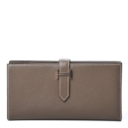 Hermes Epsom Bearn Gusset Wallet Etoupe 1 of 8