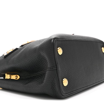 Louis Vuitton Taurillon Mechanical Flowers Smile Capucines PM Black 7 of 8