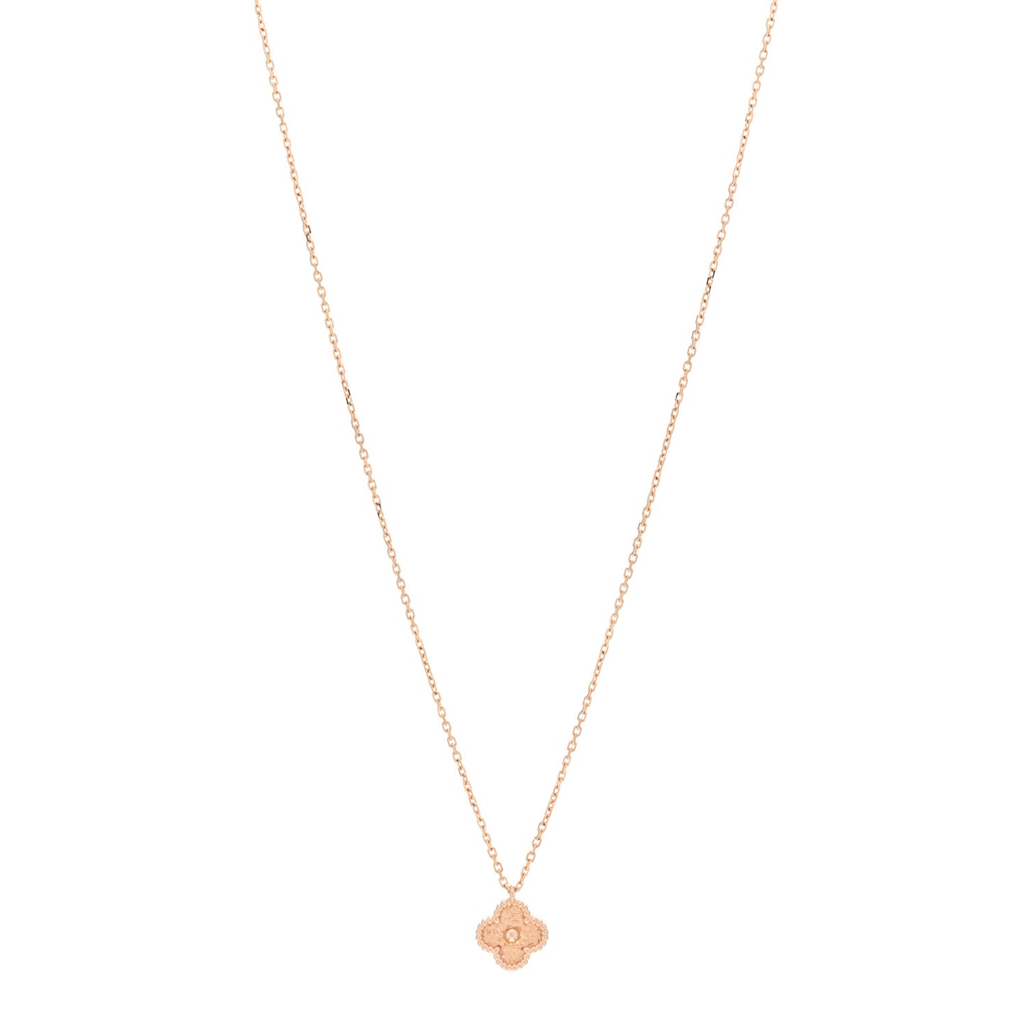 18K Rose Gold Sweet Alhambra Pendant Necklace