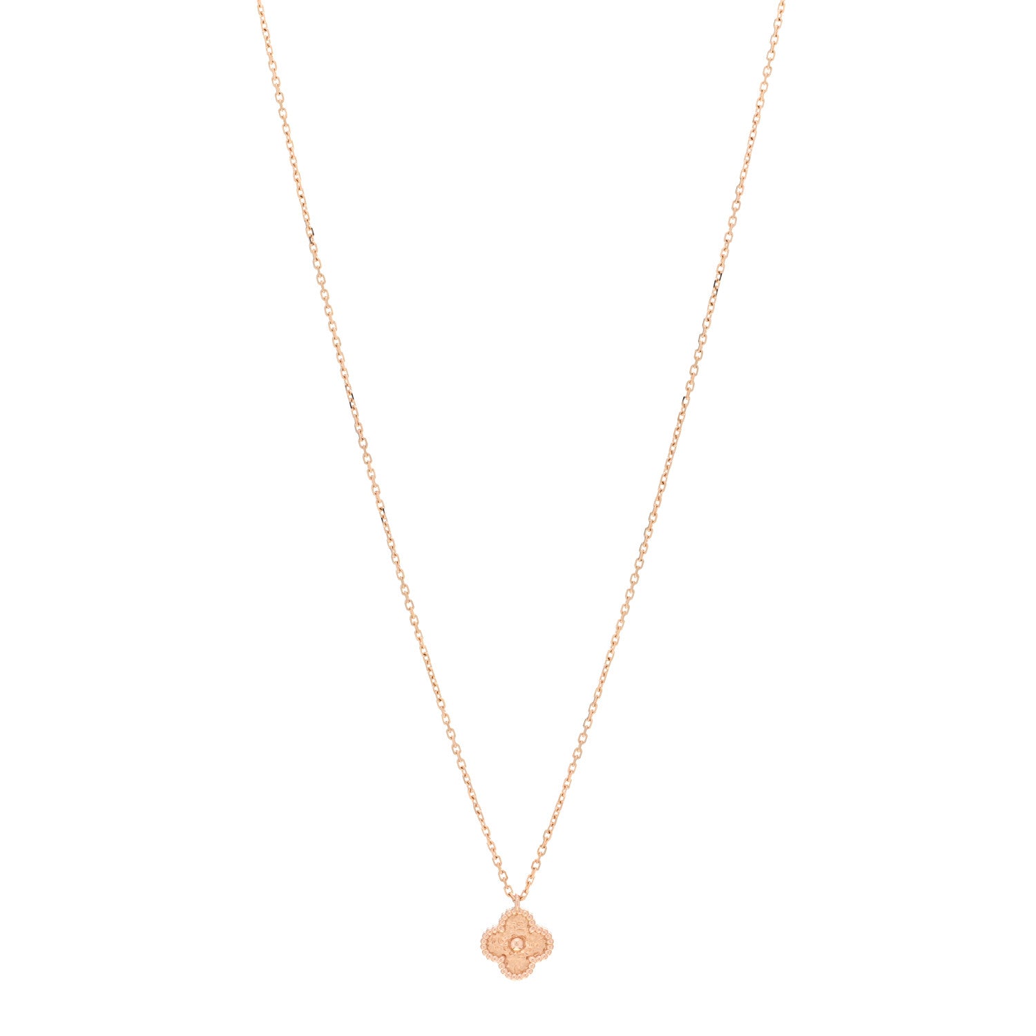 Van Cleef & Arpels 18K Rose Gold Sweet Alhambra Pendant Necklace 1 of 5
