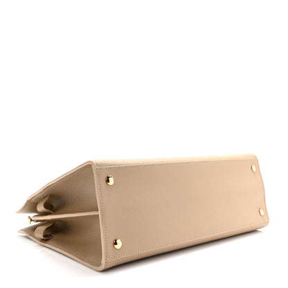 Burberry Grainy Calfskin Medium Title Bag Honey 3 of 9