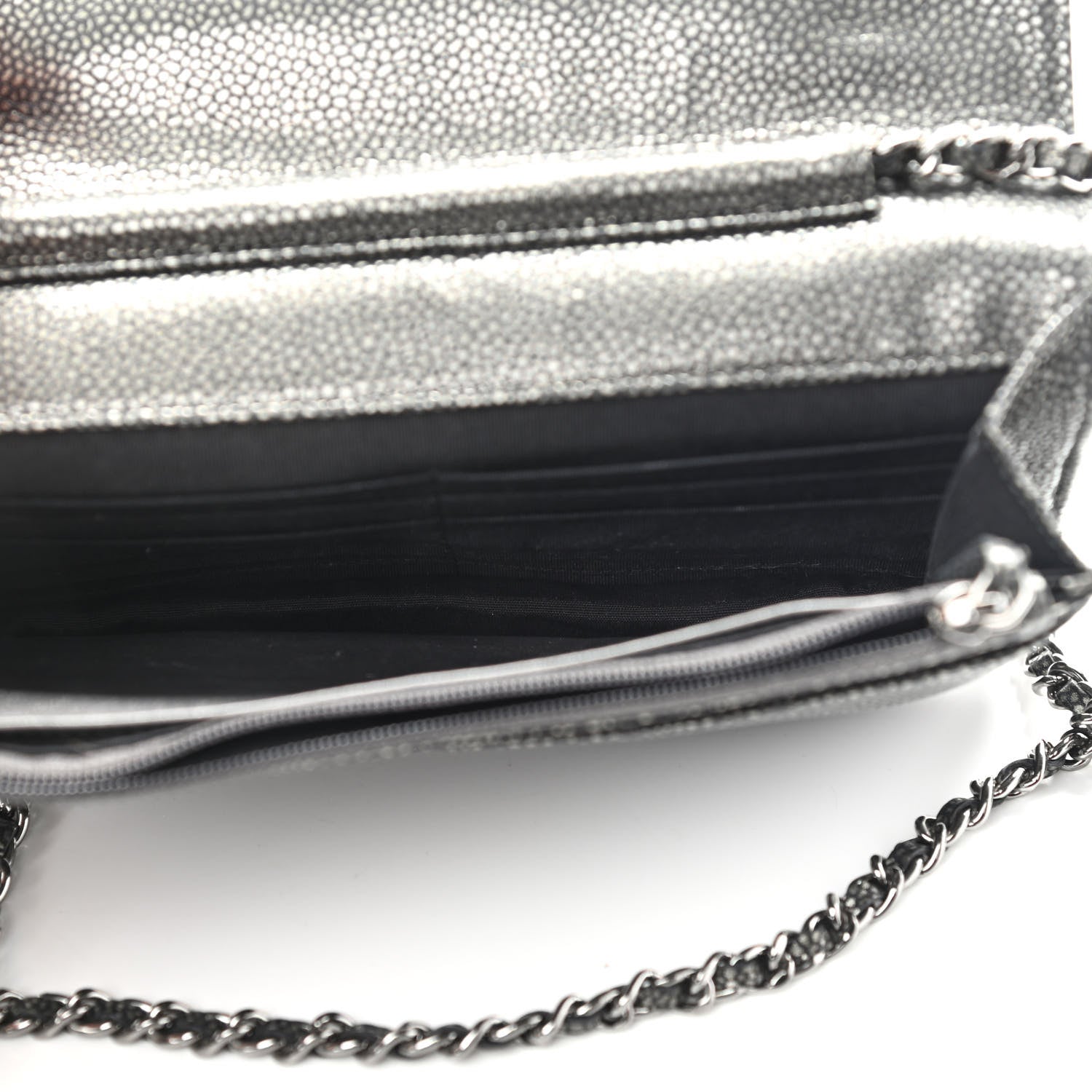 Chanel Caviar Timeless CC Wallet On Chain WOC Black 4 of 11