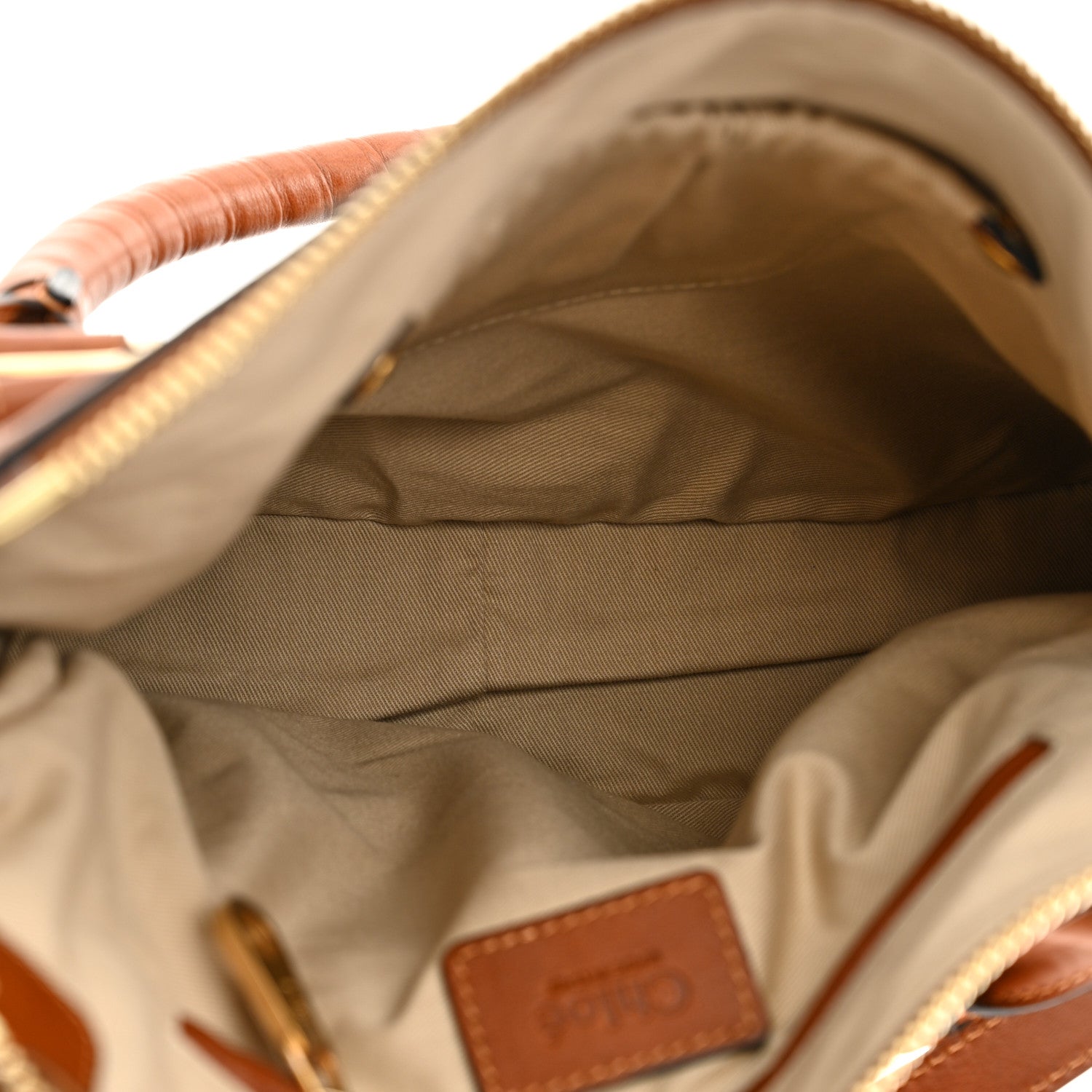 Chloe Calfskin Studded Medium Marcie Satchel Caramel 5 of 11