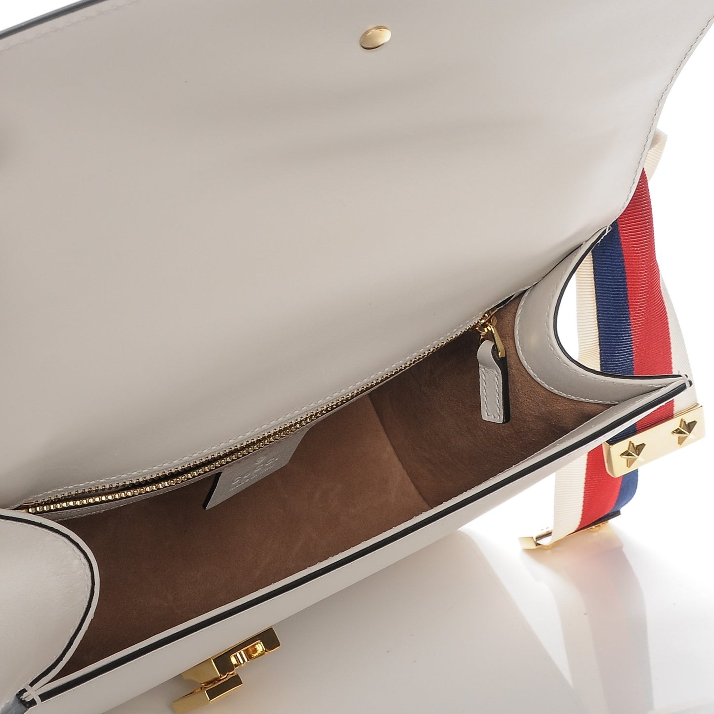 Calfskin Small Sylvie Shoulder Bag Off White