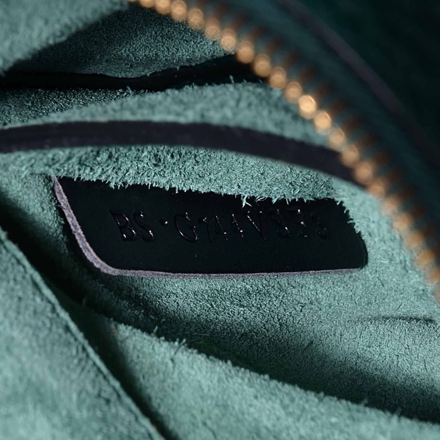 Pebbled Calfskin C-Rockee Zodiac Fringe Clutch Light Emerald