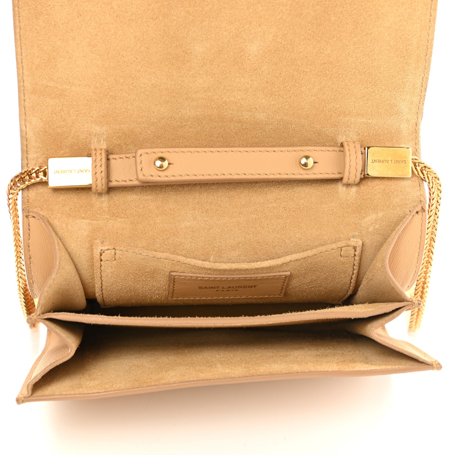 Saint Laurent Calfskin Small Classic Y Satchel Bag Beige 5 of 11