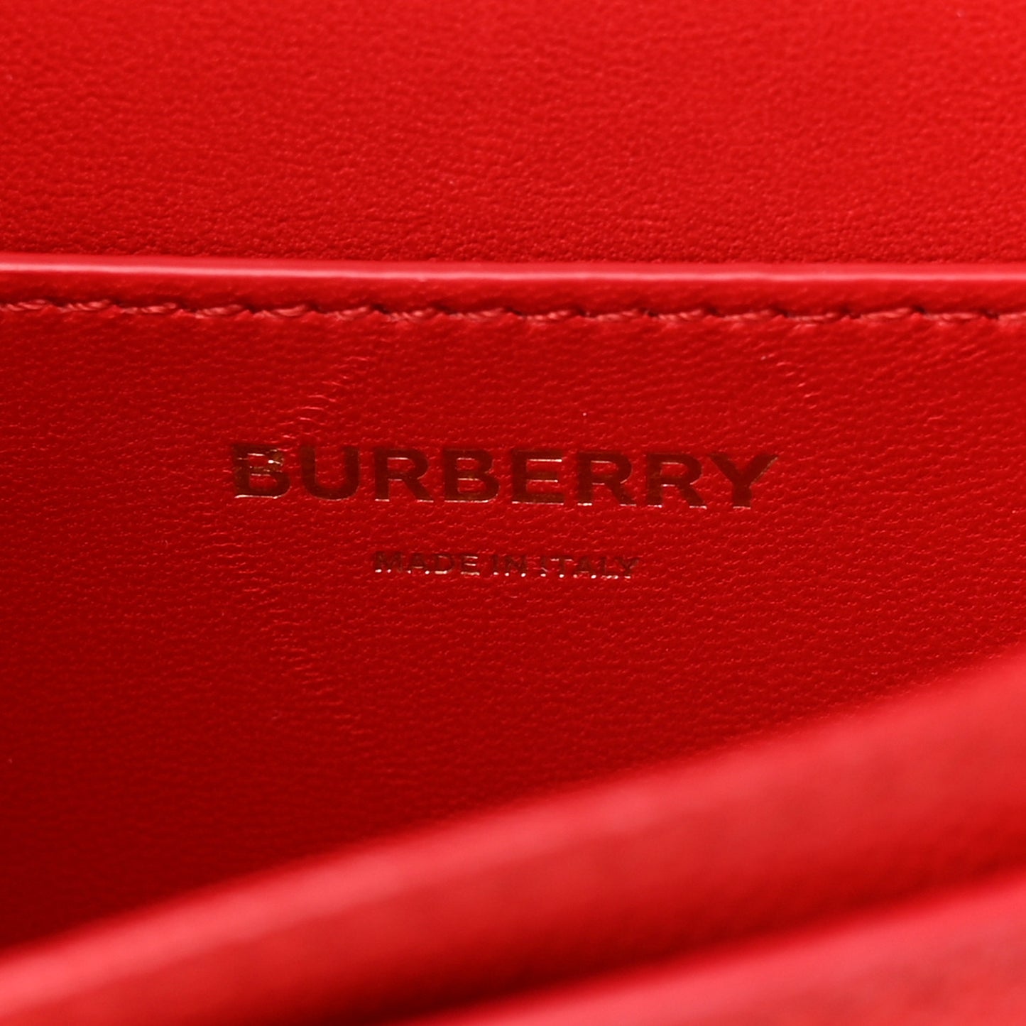 Grained Calfskin Mini TB Bag Bright Red