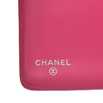 Chanel Iridescent Caviar Quilted Yen Wallet Pink 6 of 17