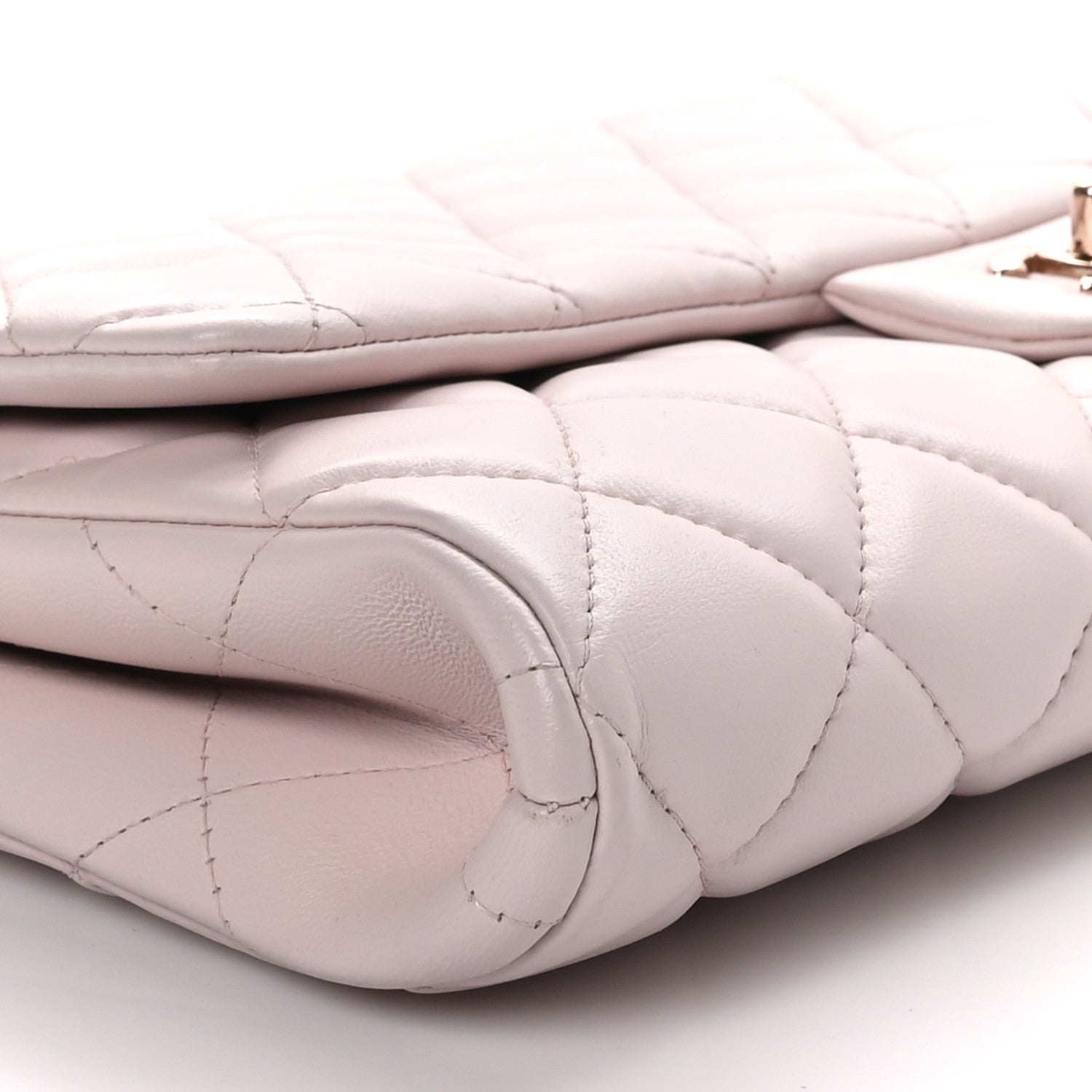 Chanel Lambskin Quilted Clutch with Chain Flap Light Pink 9 of 11