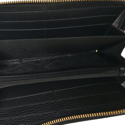 Gucci Dollar Calfskin GG Marmont Zip Around Wallet Black 5 of 11