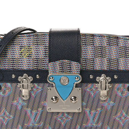 Louis Vuitton Calfskin Monogram LV Pop Trunk Clutch Blue 7 of 9
