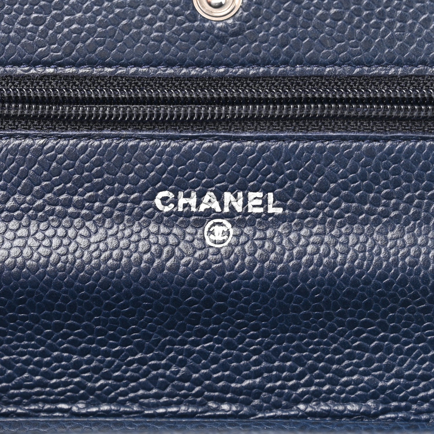 Chanel Caviar Quilted Wallet On Chain WOC Navy Blue 6 of 13