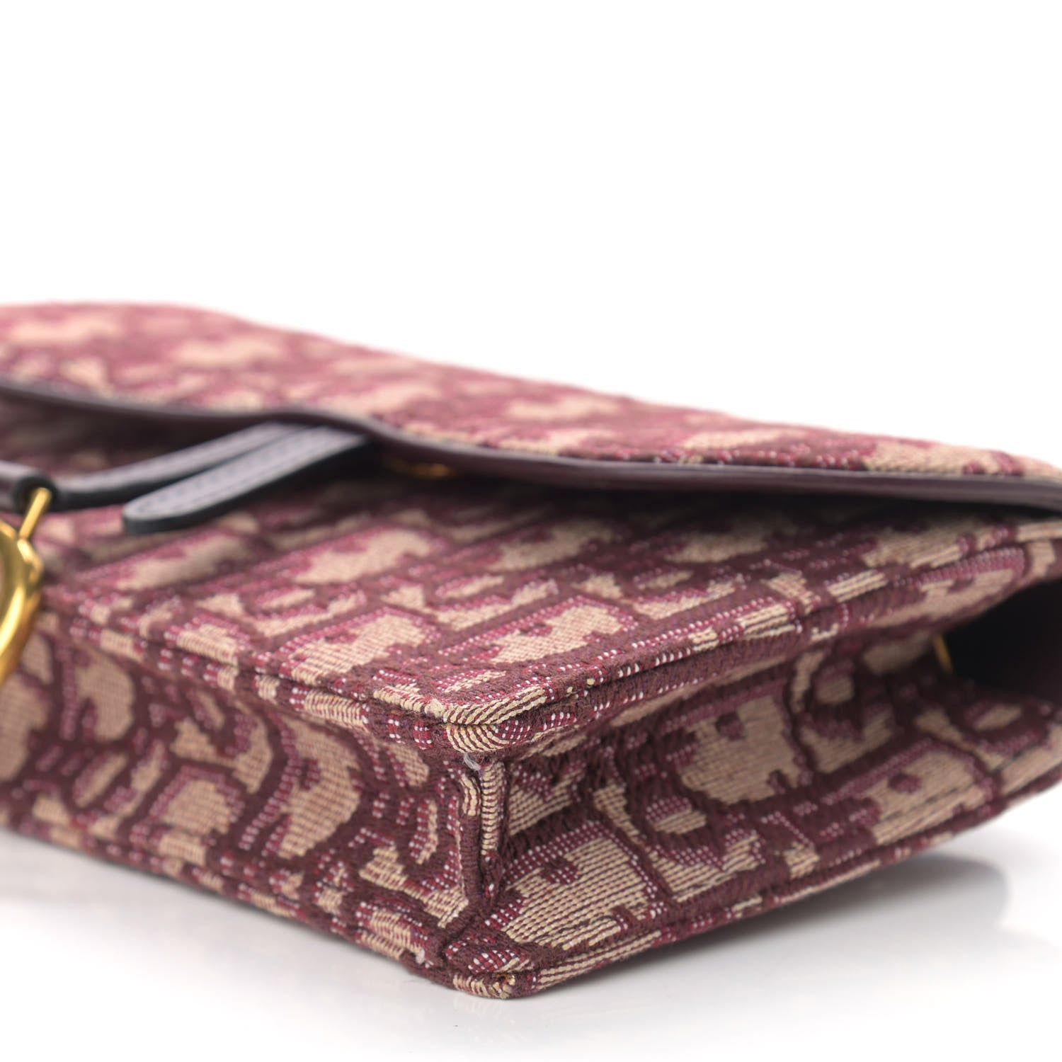 Christian Dior Oblique Saddle Belt Bag Bordeaux 8 of 9