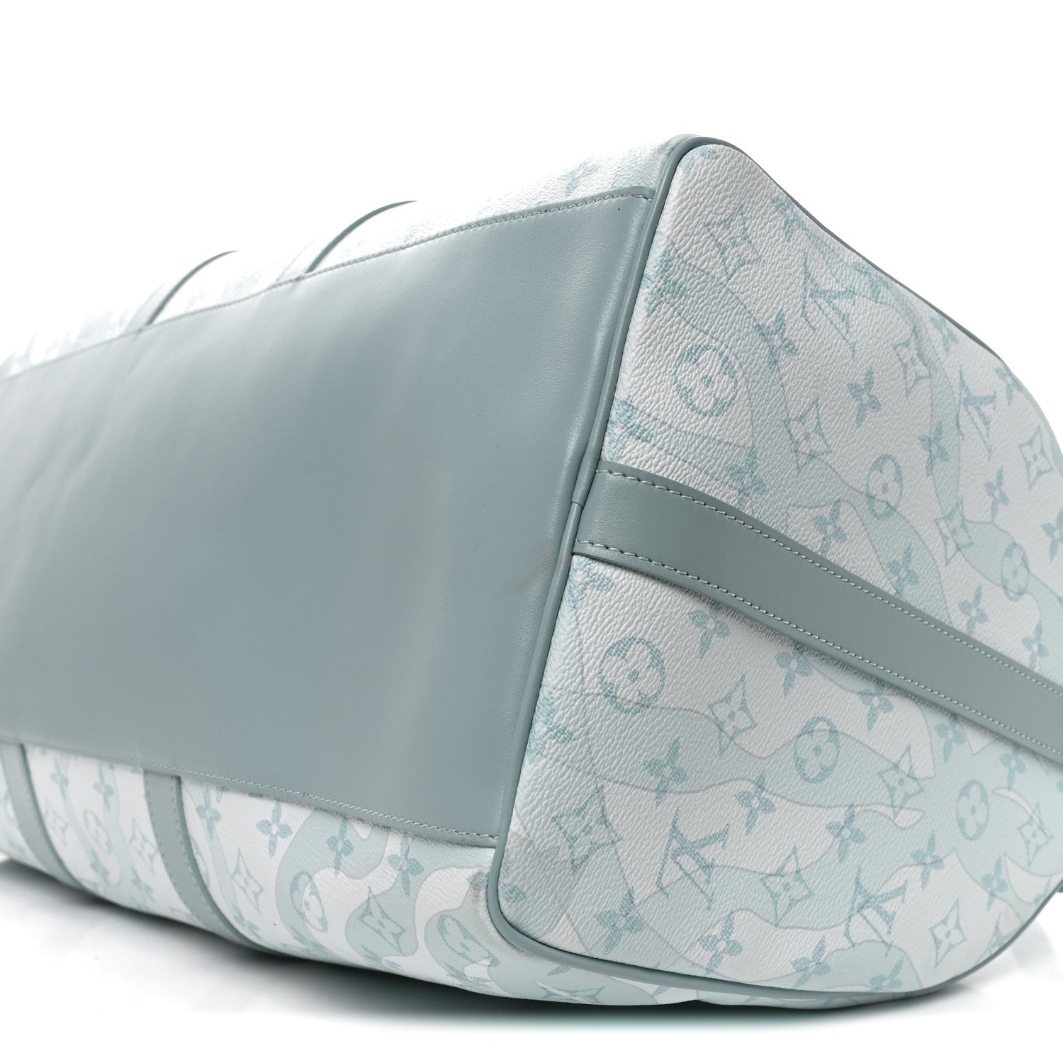 Louis Vuitton Monogram Aquagarden Keepall Bandouliere 50 Crystal Blue Crystal Blue 9 of 9