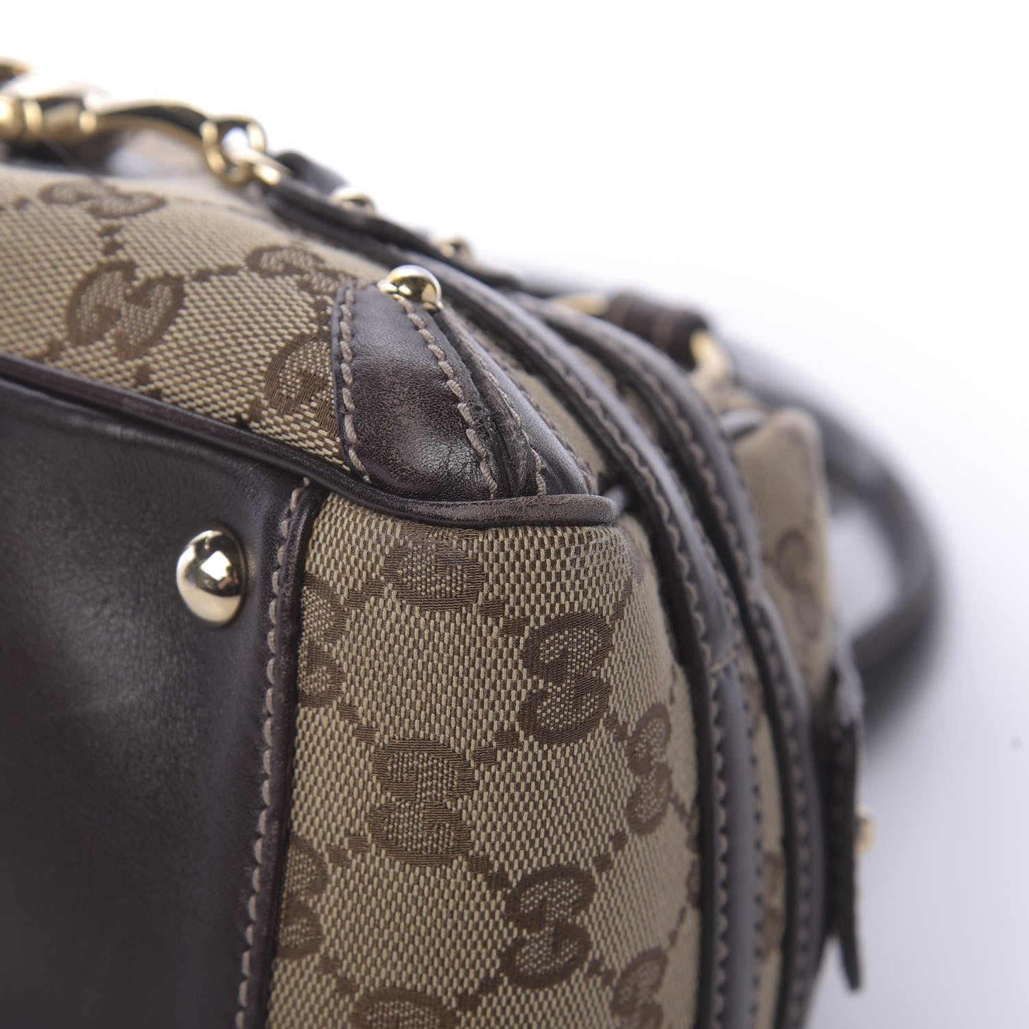 Gucci Monogram Medium Wave Boston Dark Brown 12 of 14
