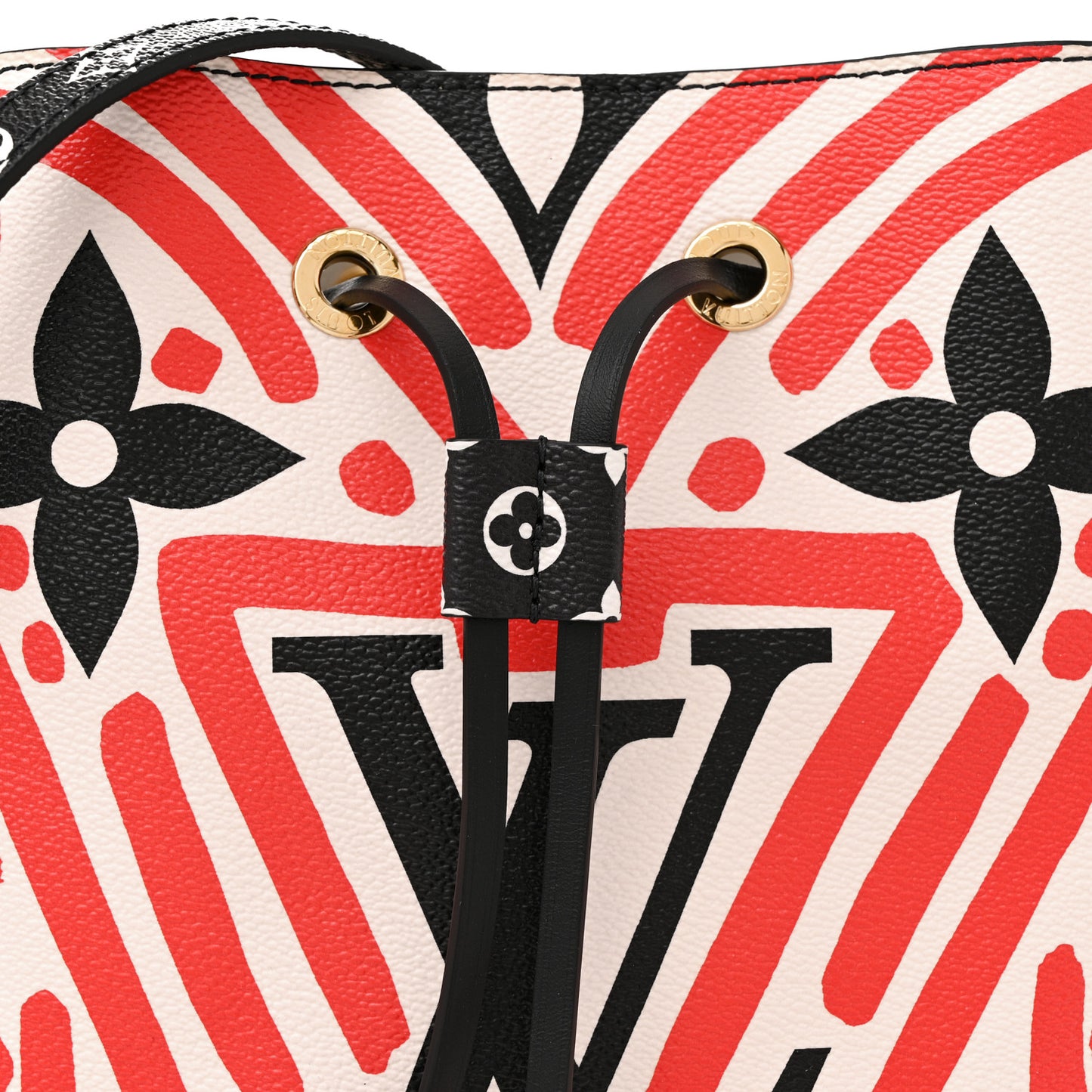 Monogram Giant Crafty NeoNoe MM Creme Rouge Black