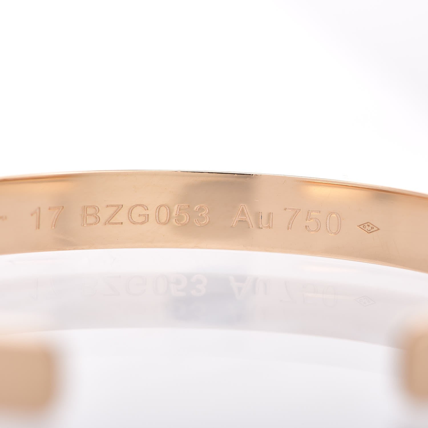 Cartier 18K Yellow Gold LOVE Cuff Bracelet 17 5 of 5