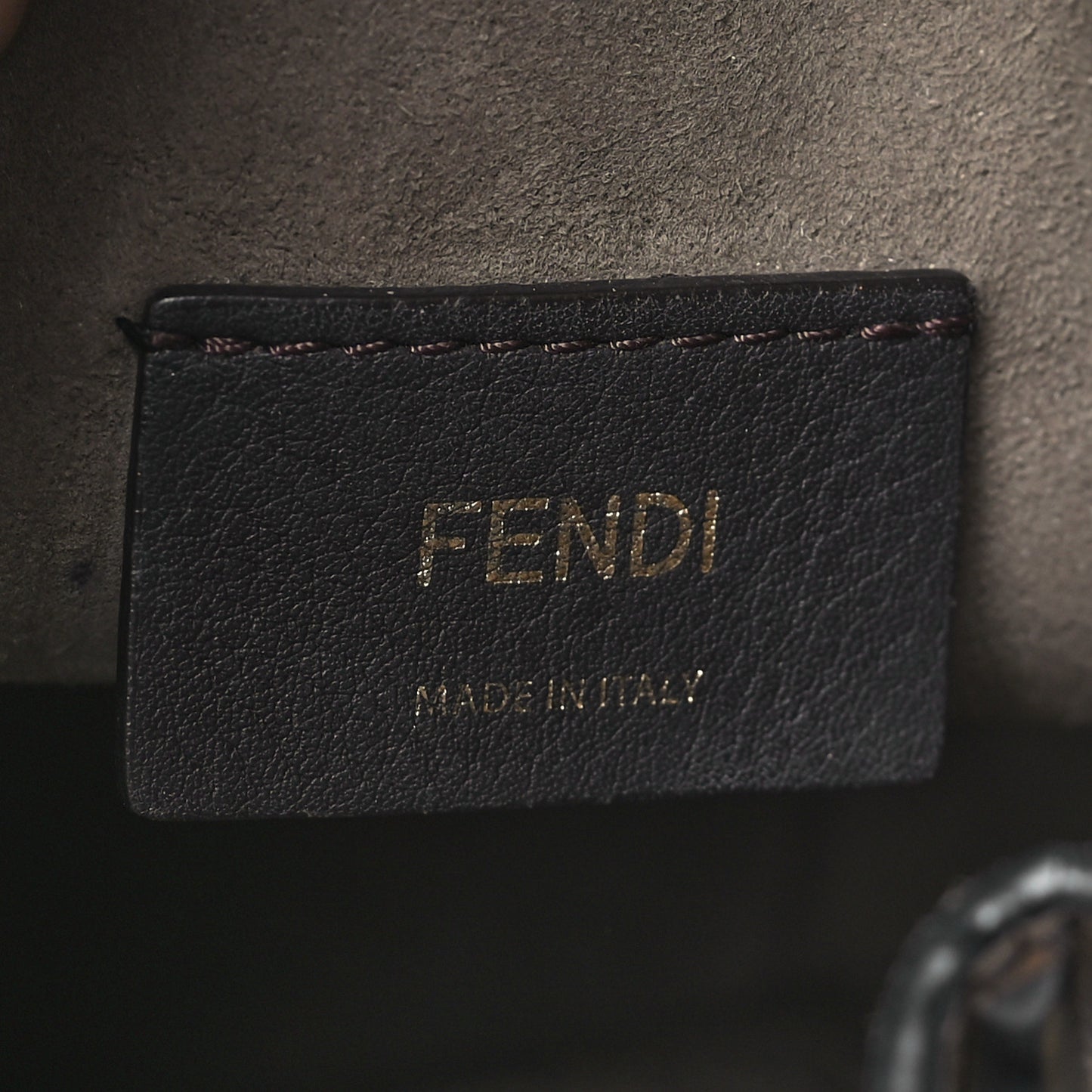 Vitello Liberty F is Fendi Bi-Color FF 1974 Embossed Mini Mon Tresor Bucket Bag Maya Black
