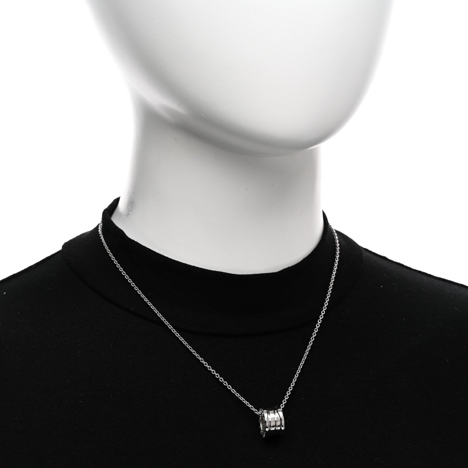 Bulgari 18K White Gold B.Zero1 Pendant Necklace 2 of 4