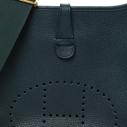 Hermes Taurillon Clemence Evelyne III PM Vert Cypress 7 of 9