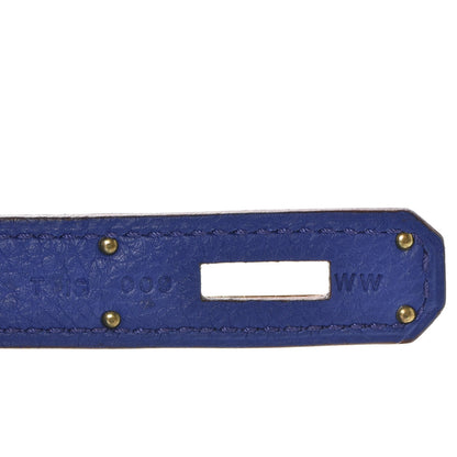 Hermes Togo Horseshoe Kelly Retourne 32 Bleu Electrique Rouge H 22 of 38