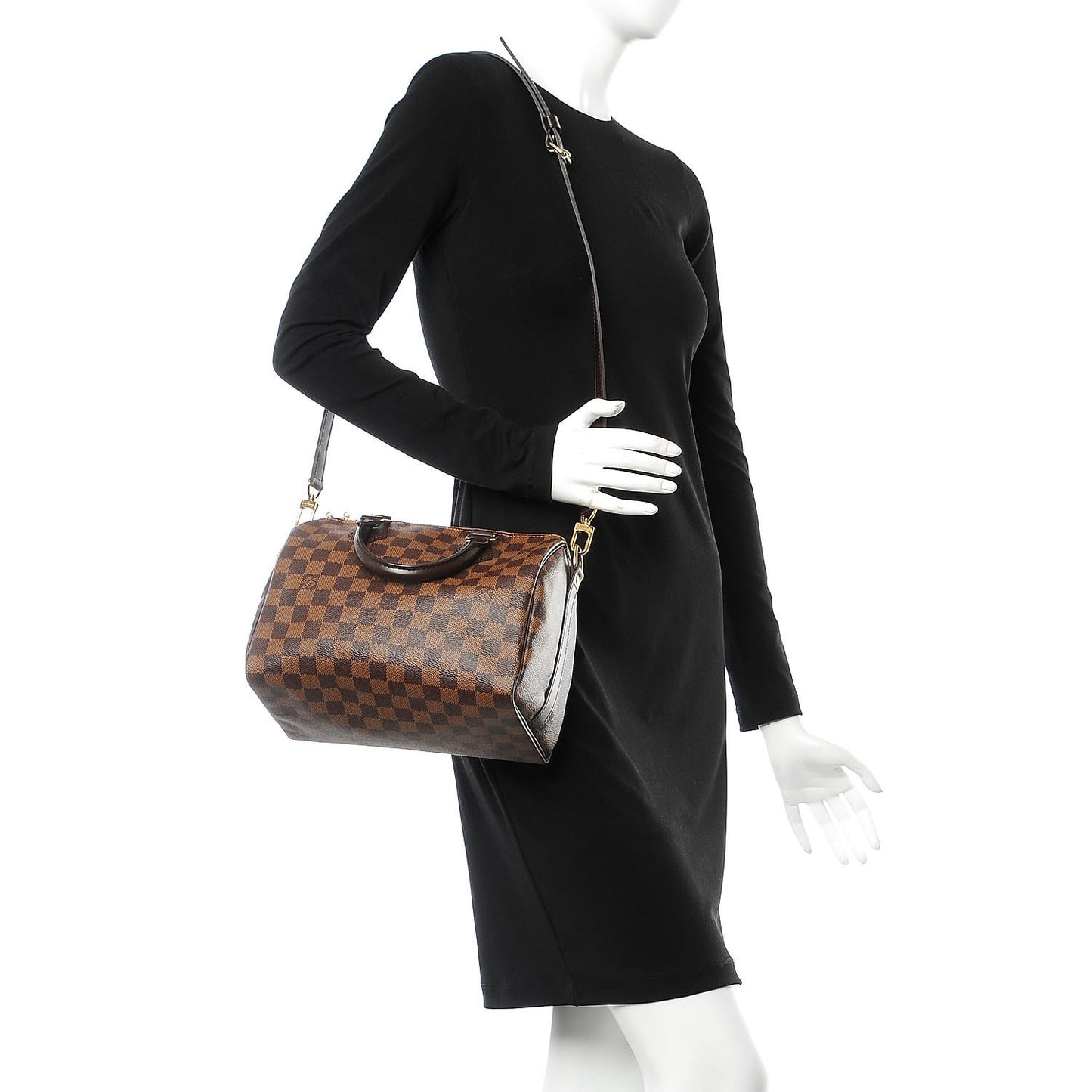 Damier Ebene Speedy Bandouliere 25