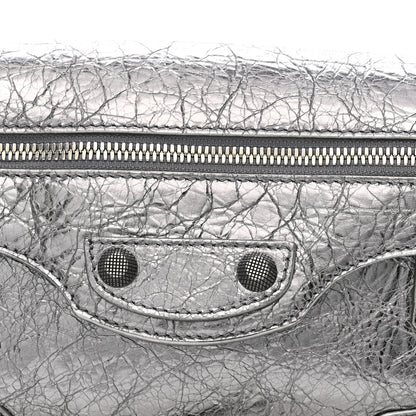 Balenciaga Metallic Agneau Arena Small Le Cagole Sling Bag Silver 8 of 10