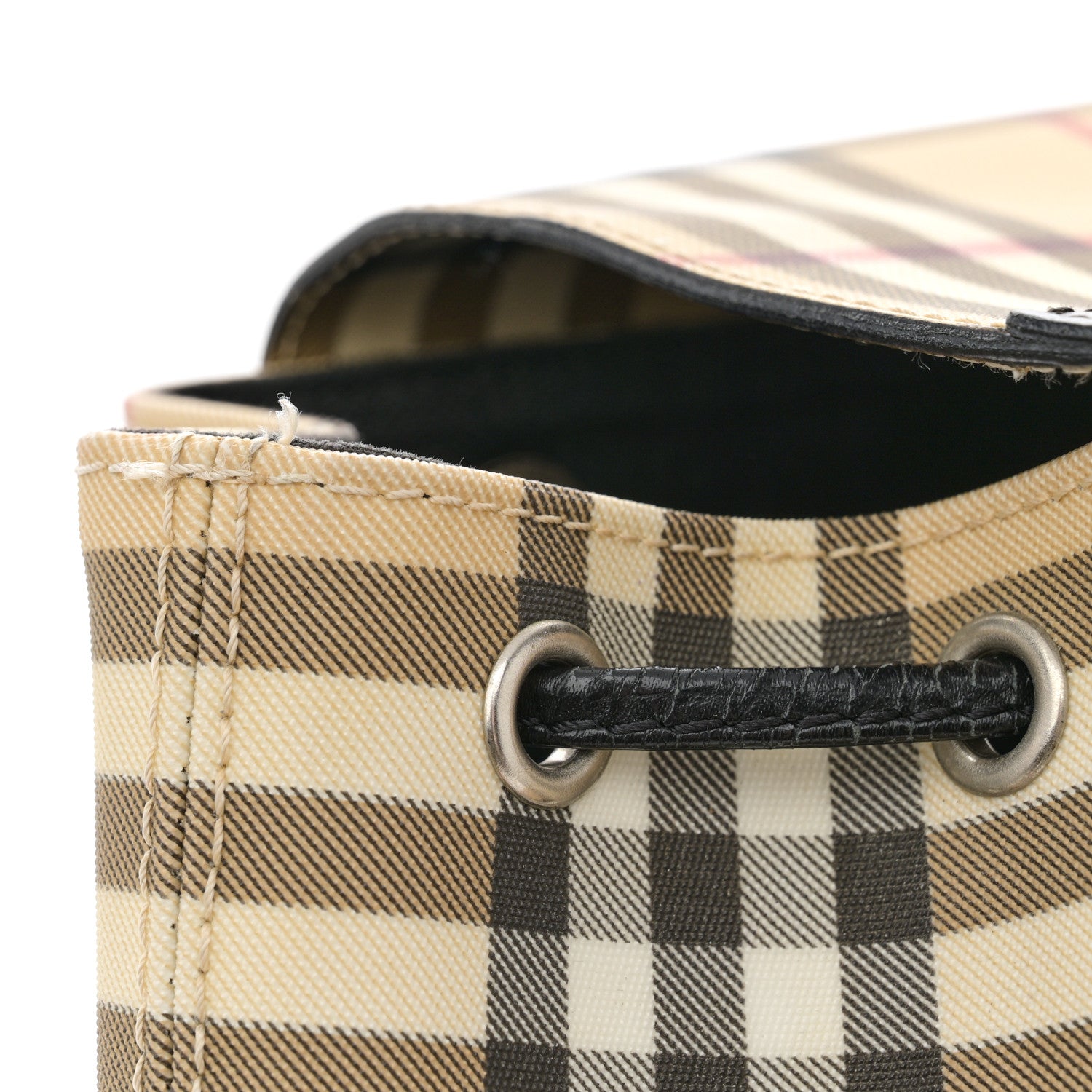Burberry House Check Drawstring Backpack Black 18 of 19