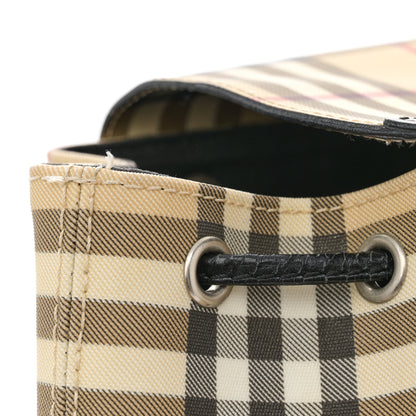Burberry House Check Drawstring Backpack Black 18 of 19