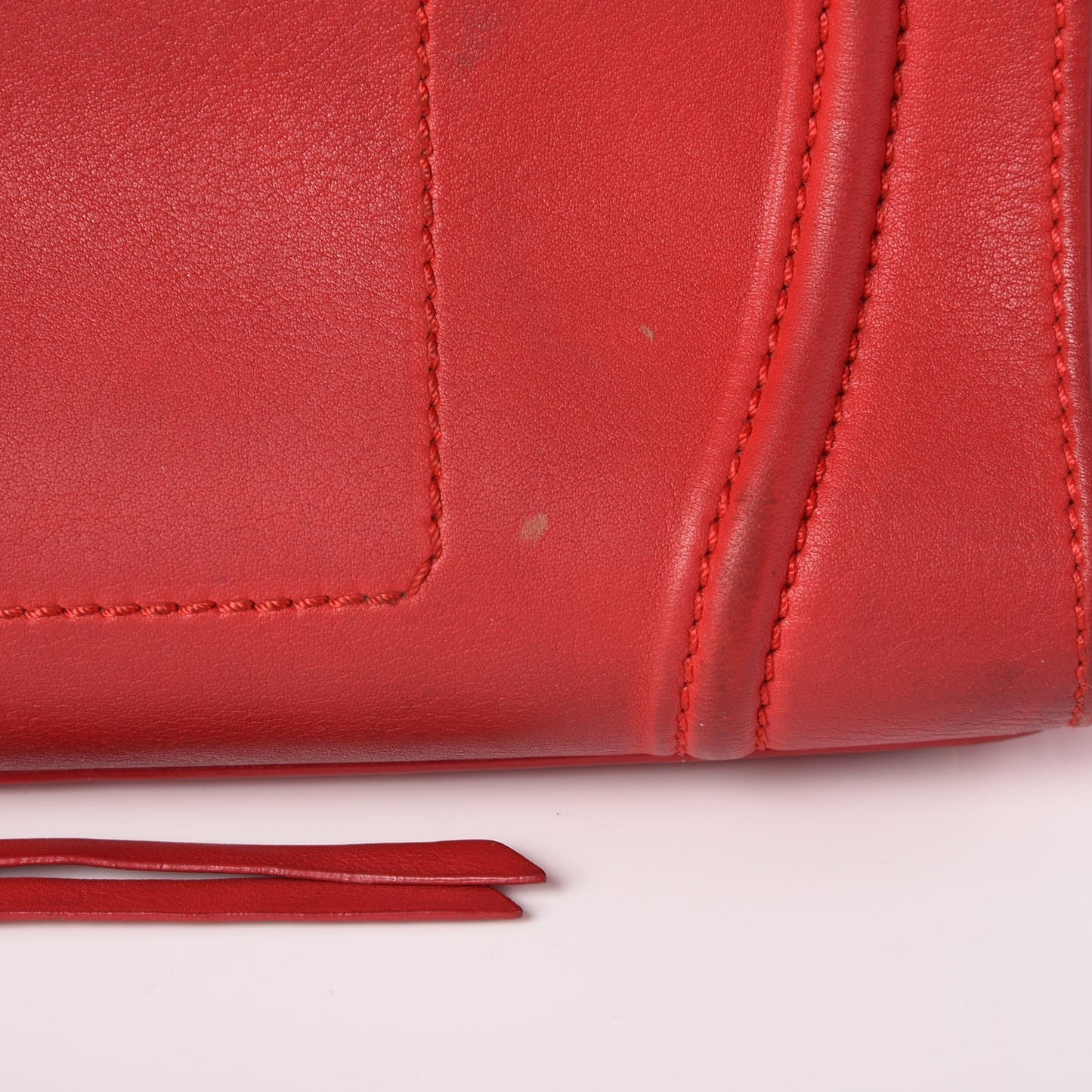 Supple Calfskin Medium Phantom Luggage Vermillion