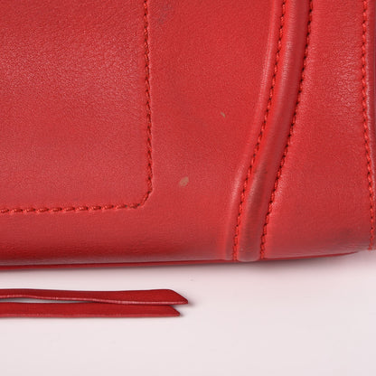 Celine Supple Calfskin Medium Phantom Luggage Vermillion 12 of 18