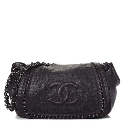 Chanel Metallic Deerskin Luxe Ligne Flap Black 1 of 34