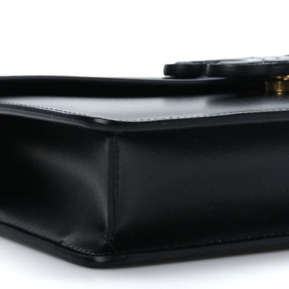 Celine Shiny Calfskin Cuir Triomphe Wallet on Chain Black 7 of 8