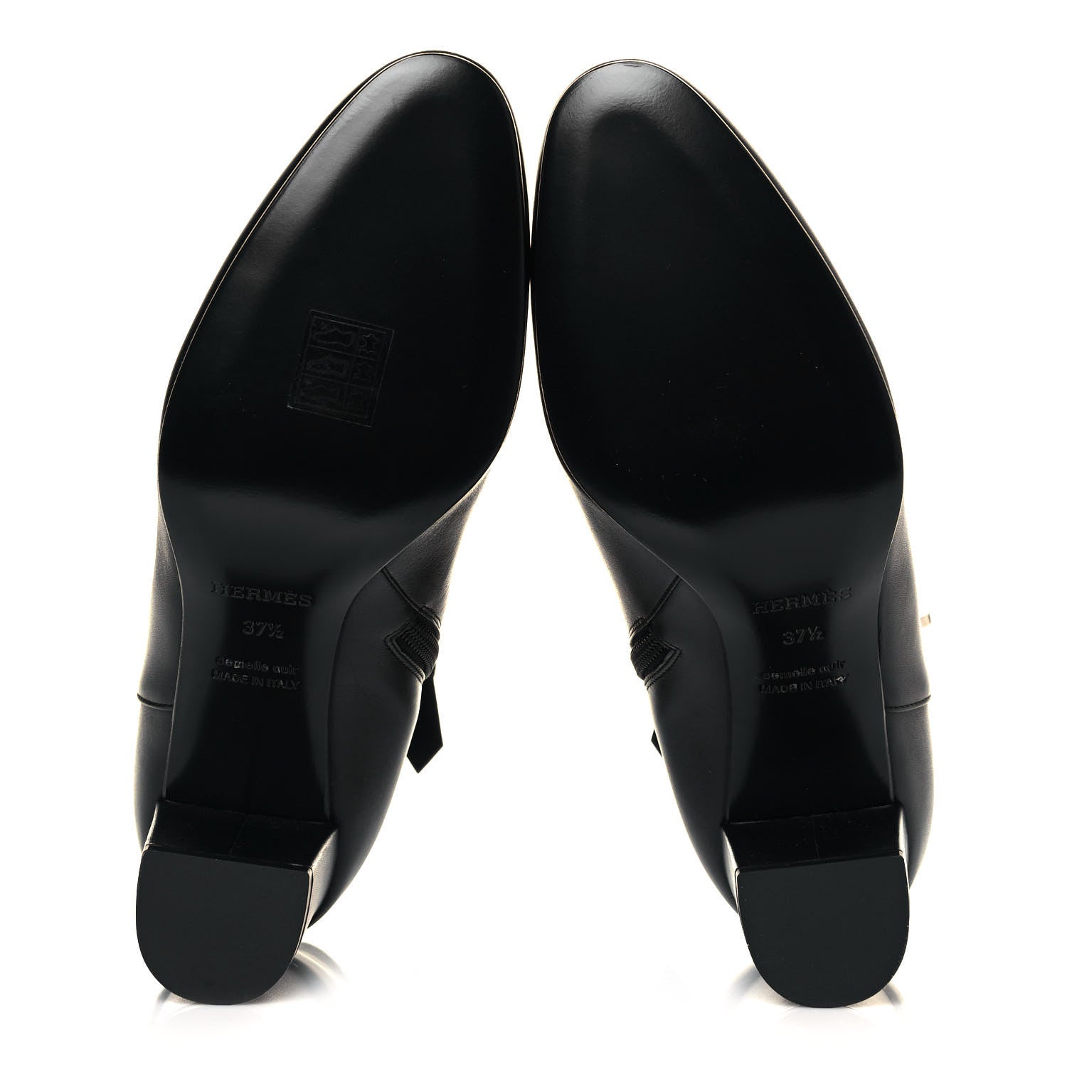 Hermes Calfskin Saint Germain Ankle Boots 37.5 Black 5 of 12