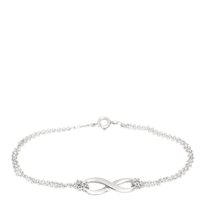Tiffany Sterling Silver Infinity Double Chain Bracelet 1 of 4