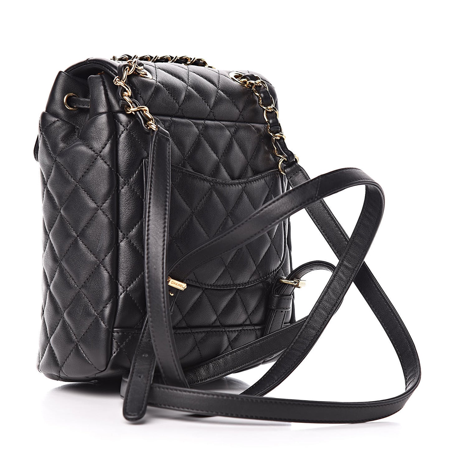 Lambskin Quilted Mini Urban Spirit Backpack Black