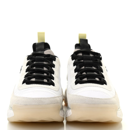 Chanel Velvet Calfskin Mixed Fibers CC Sneakers 39 Ivory Black 2 of 7