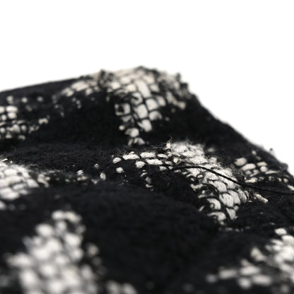 Chanel Tweed Quilted Maxi Chanel 19 Flap Black White 10 of 10