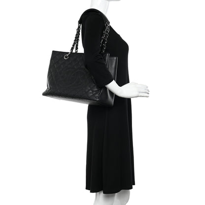 Chanel Caviar Quilted Grand Shopping Tote GST Black 2 of 11