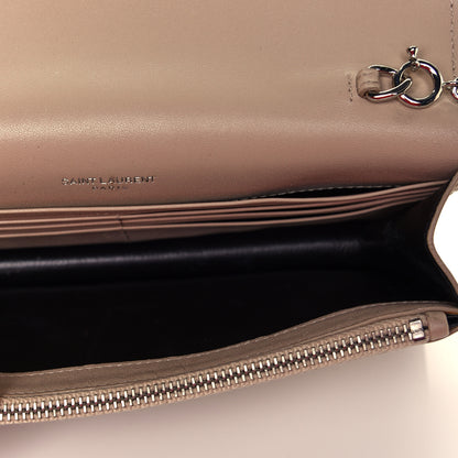 Saint Laurent Smooth Calfskin Classic Monogram Kate Tassel Chain Wallet Nude Powder 4 of 4