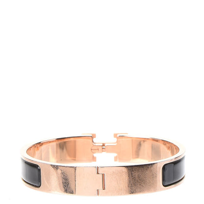 Hermes Enamel Narrow Clic Clac H Bracelet PM Black 3 of 5