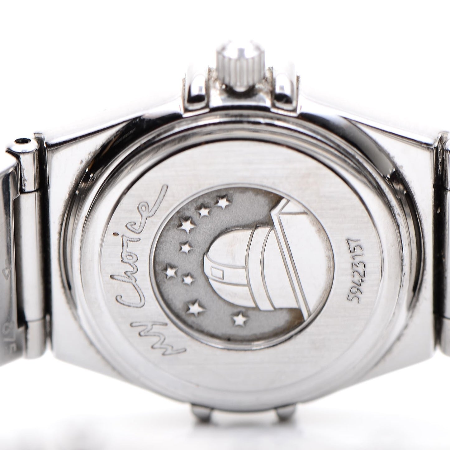 Stainless Steel Diamond 22mm Constellation Quartz Watch Black 1561.51