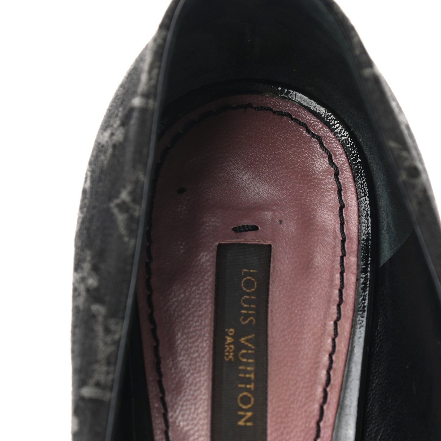 Denim Monogram Ballerina Flats 36.5 Black