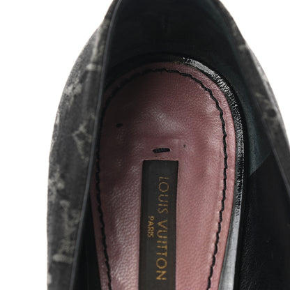 Louis Vuitton Denim Monogram Ballerina Flats 36.5 Black 10 of 12