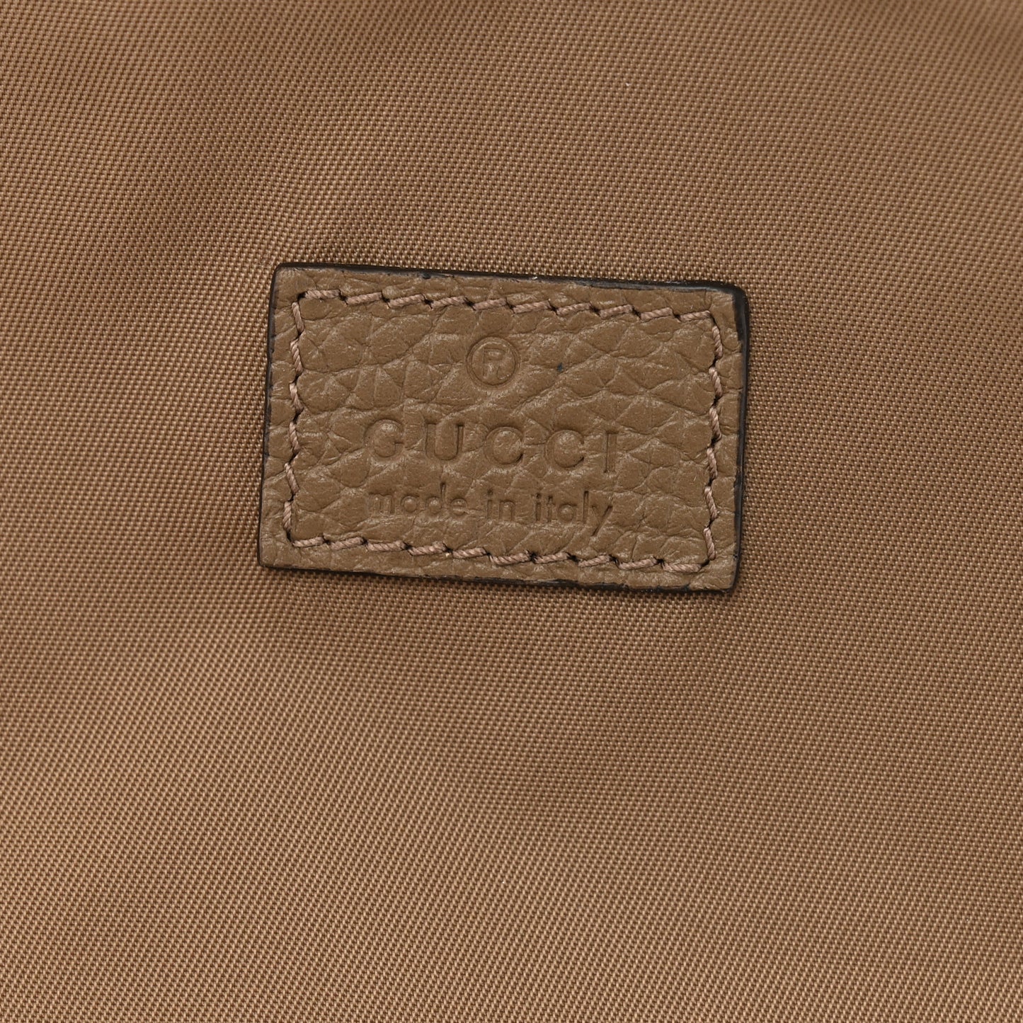 Piuma Calfskin Jumbo GG Embossed Small Toiletry Case Good Taupe