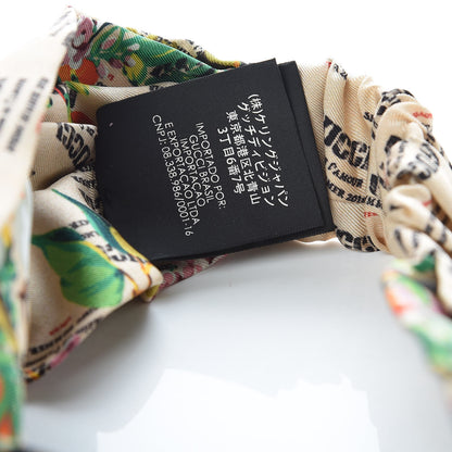 Gucci Silk Vintage Stamp Print Duchesse Headband 56 6 of 7